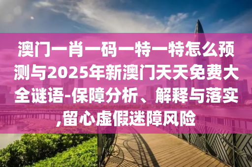 澳門一肖一碼一特一特怎么預(yù)測與2025年新澳門天天免費大全謎語-保障分析、解釋與落實,留心虛假迷障風(fēng)險