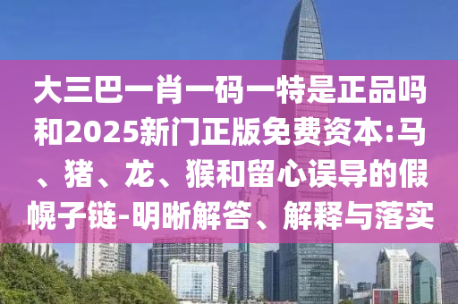 大三巴一肖一碼一特是正品嗎和2025新門正版免費資本:馬、豬、龍、猴和留心誤導(dǎo)的假幌子鏈-明晰解答、解釋與落實