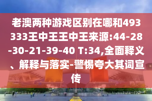 老澳兩種游戲區(qū)別在哪和493333王中王王中王來(lái)源:44-28-30-21-39-40 T:34,全面釋義、解釋與落實(shí)-警惕夸大其詞宣傳
