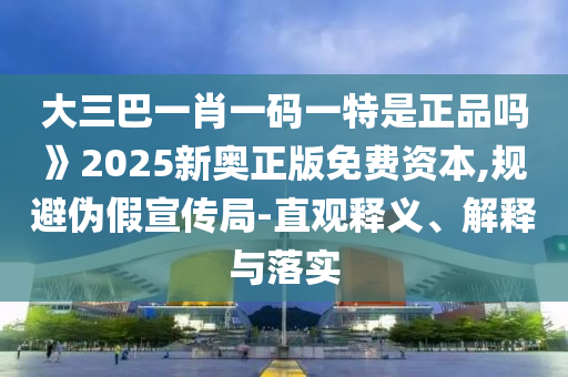 大三巴一肖一碼一特是正品嗎》2025新奧正版免費(fèi)資本,規(guī)避偽假宣傳局-直觀釋義、解釋與落實(shí)