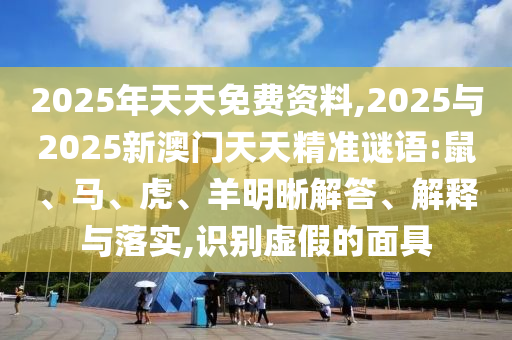 2025年天天免費(fèi)資料,2025與2025新澳門天天精準(zhǔn)謎語(yǔ):鼠、馬、虎、羊明晰解答、解釋與落實(shí),識(shí)別虛假的面具